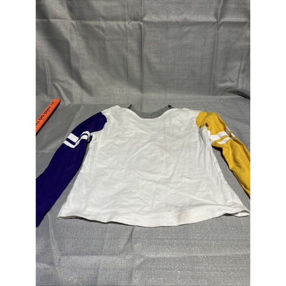 Girls Youth Small 7/8 White Minnesota Vikings Faded Long Sleeve T-Shirt Sports - Picture 8 of 8